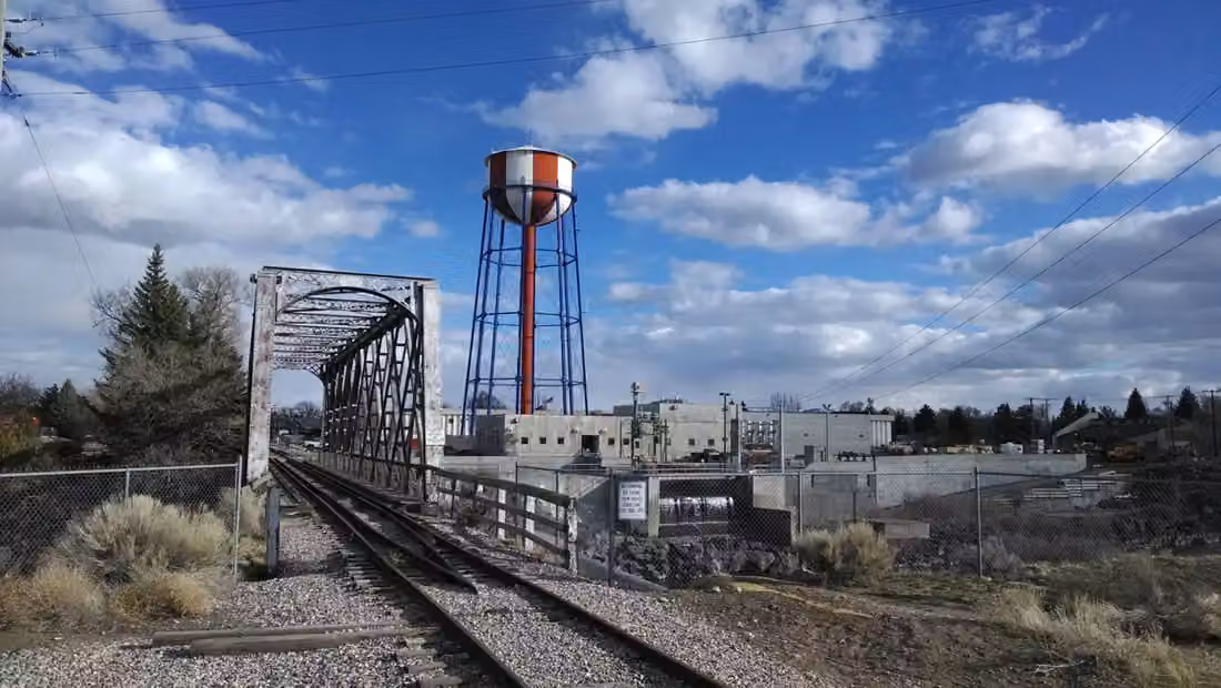 Idaho Falls · Railway bridge and urban infrastructure
