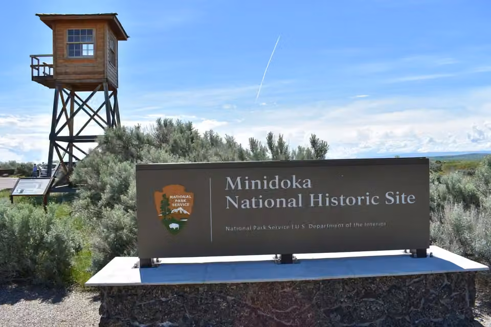 Minidoka National Historical Site · Entrance and Reconstructed Lookout Tower