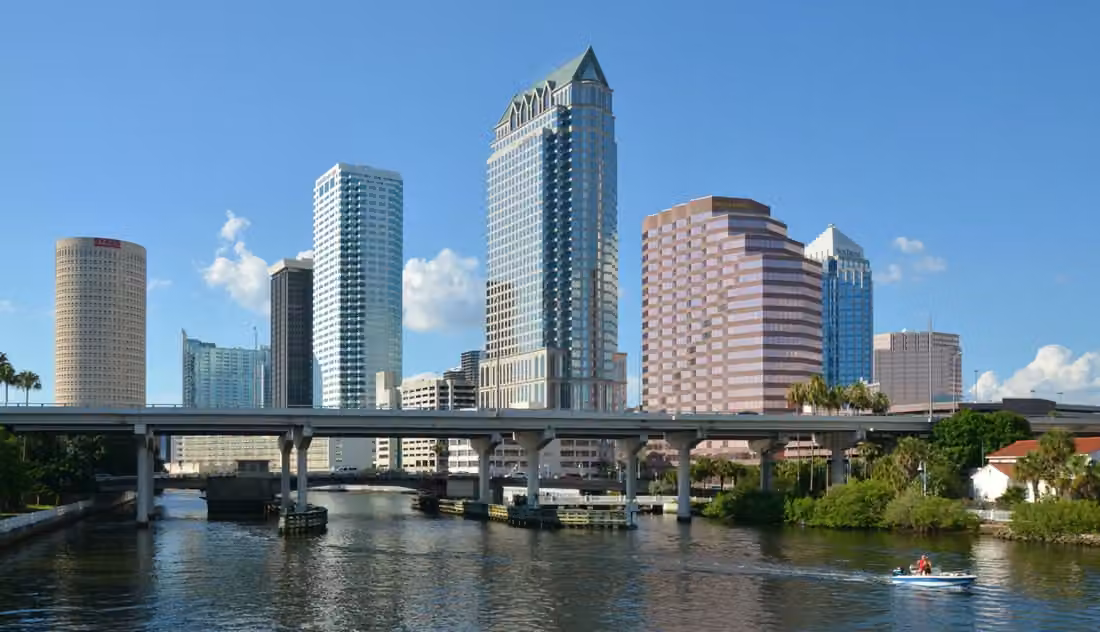 Downtown Tampa and its waterfront