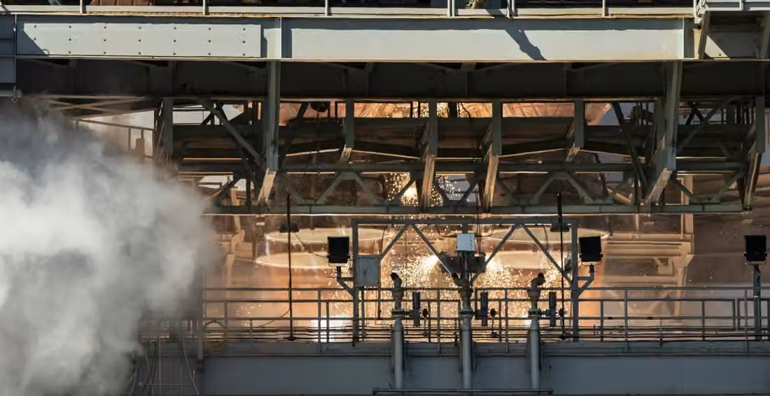 Stennis · The rocket core stage’s second hot-fire test, March 2021