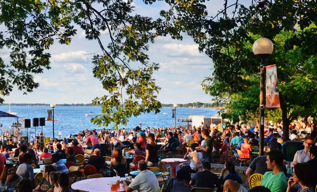 Madison · Memorial Union Terrace on the University of Wisconsin–Madison lakefront