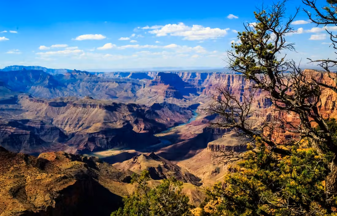 The Grand Canyon and the Colorado River.