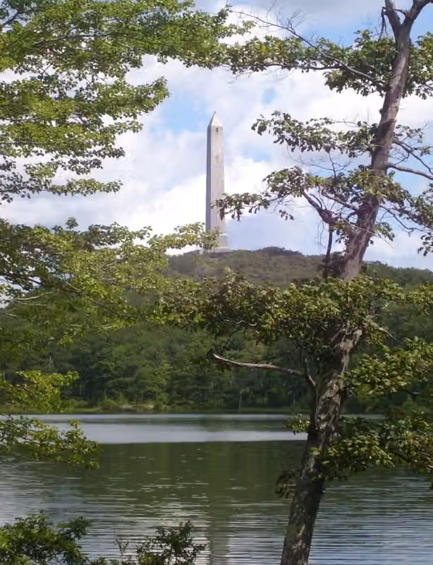High Point State Park · Lake Marcia and the monument