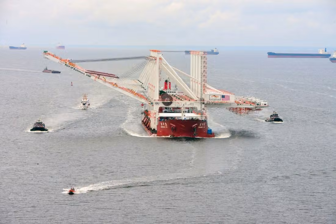 Port of Baltimore · New ship-to-shore cranes arriving in 2021, archival photograph